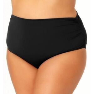 Anne Cole Plus Size Convertible High Waist Shirred Swim Bottom New Size 20W